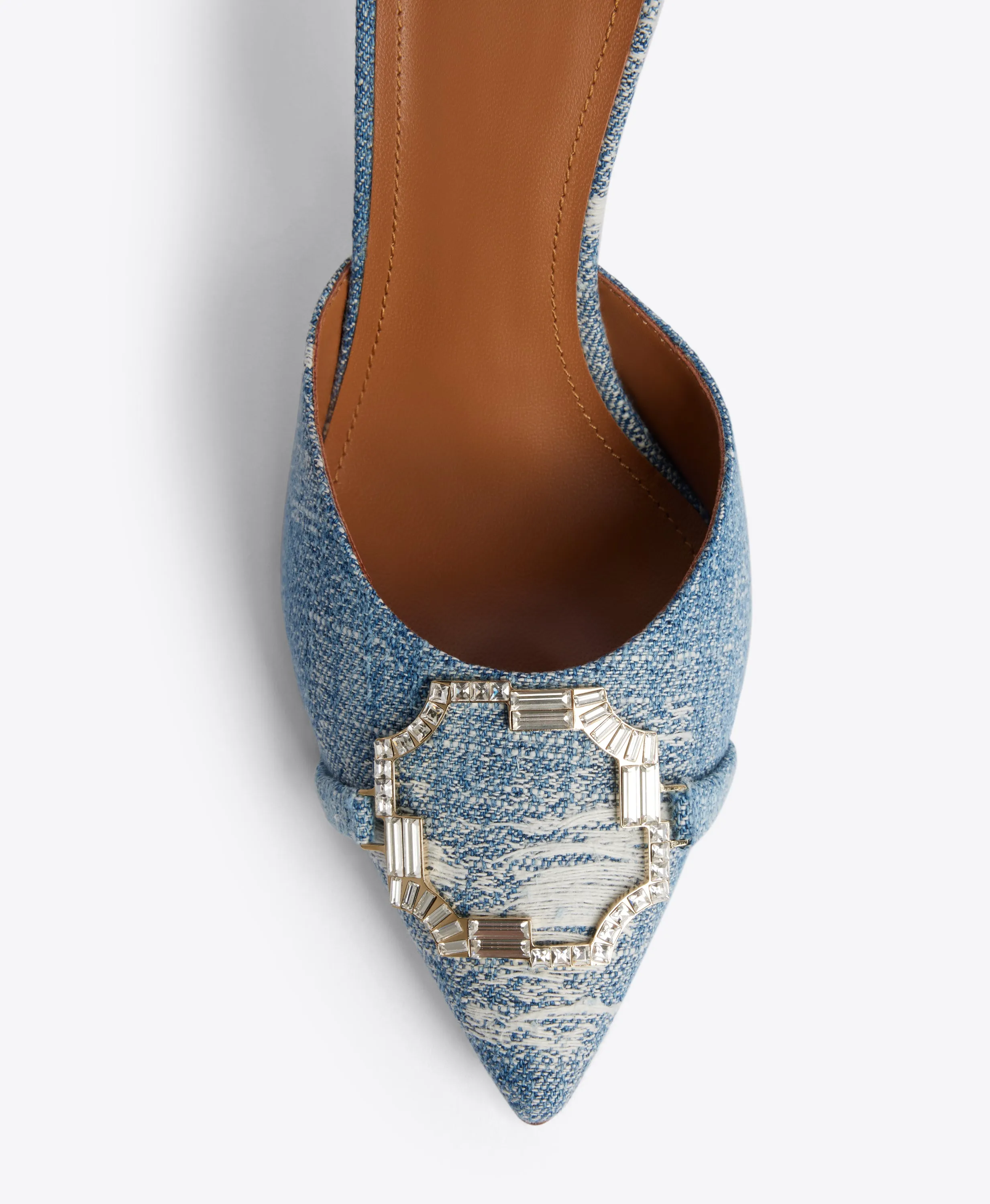 Missy 85 Blue Denim Heeled Mules