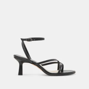MORAH HEELS BLACK LEATHER