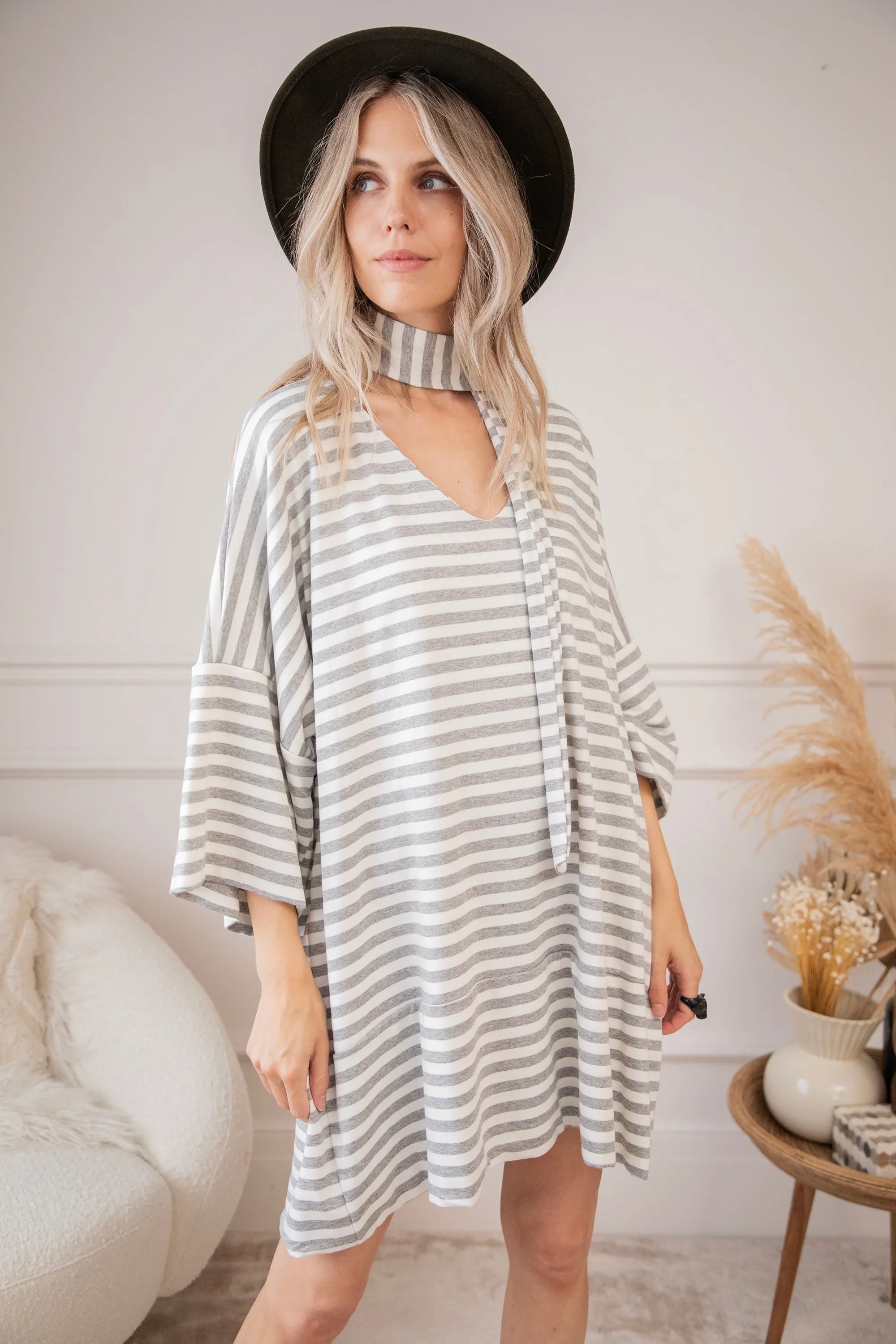 Never Lose Your Stripes Grey - Jurk