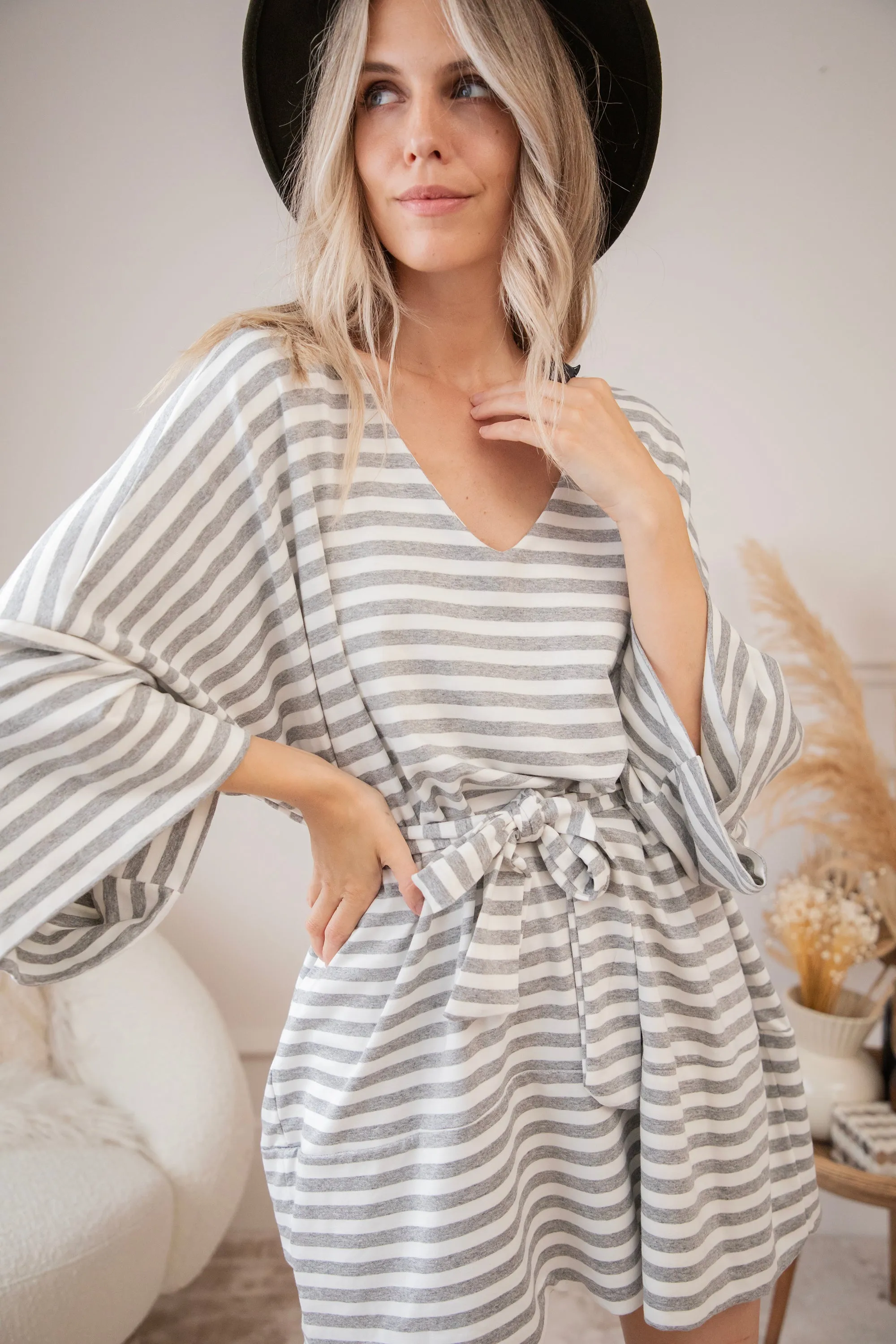 Never Lose Your Stripes Grey - Jurk