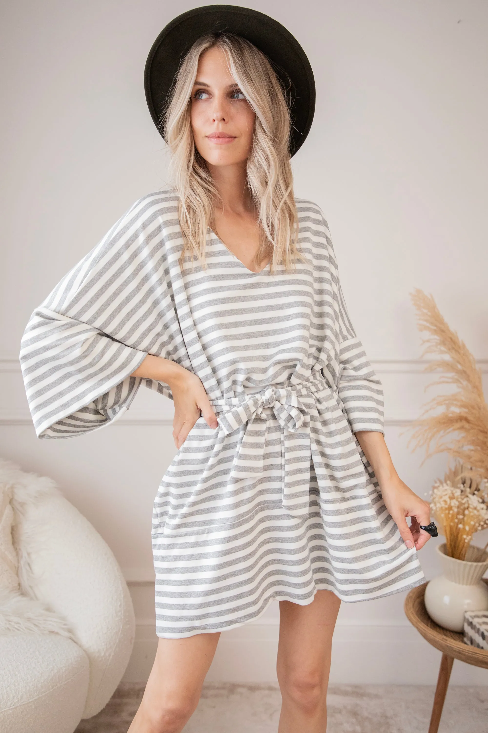 Never Lose Your Stripes Grey - Jurk
