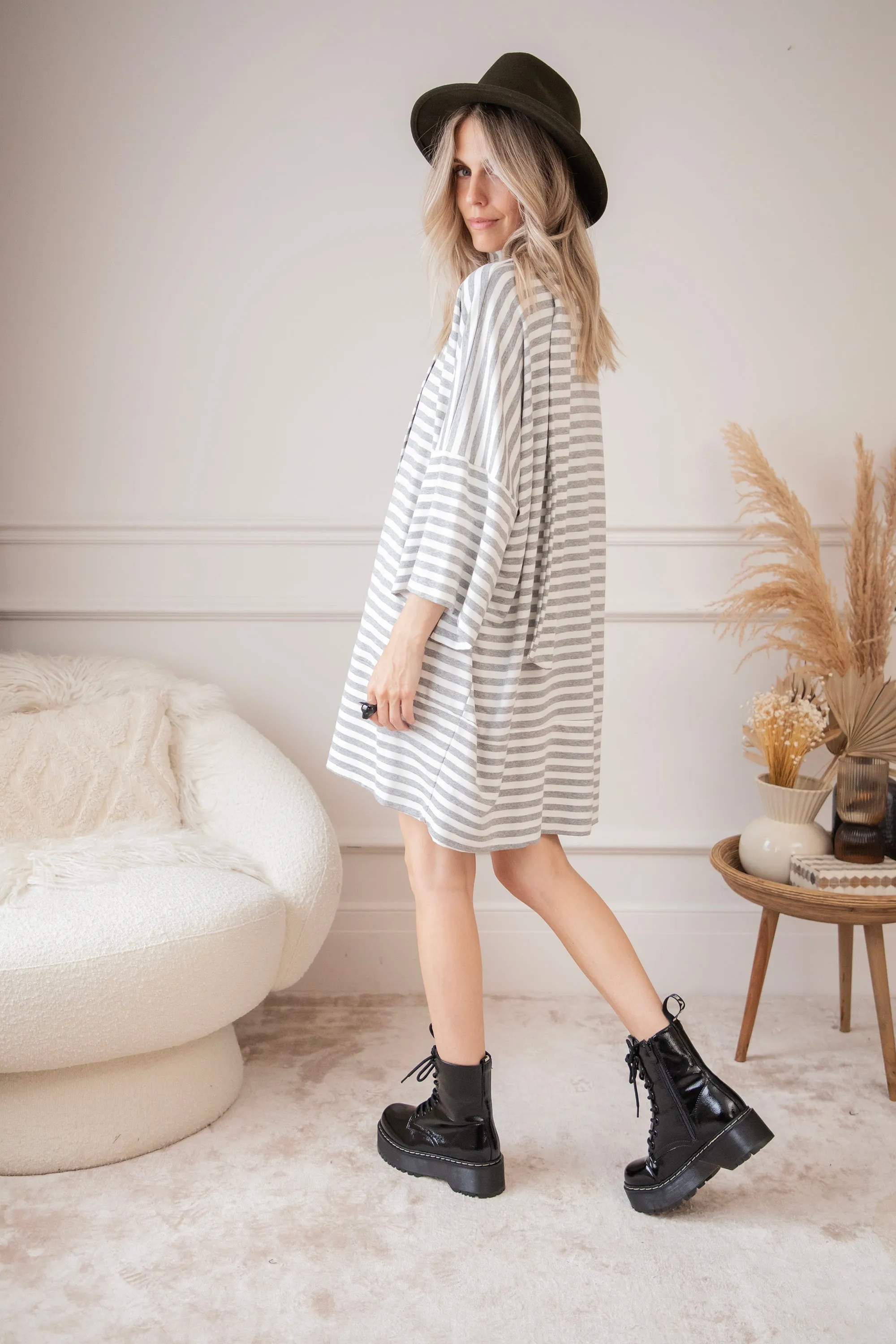 Never Lose Your Stripes Grey - Jurk