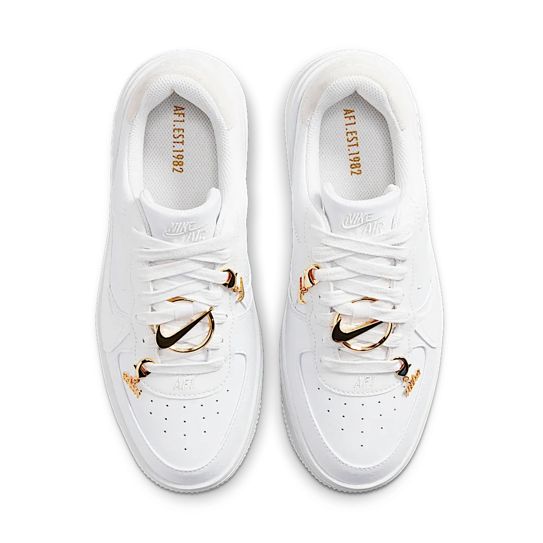 Nike Air Force 1 Low PLT.AF.ORM Bling White Metallic Gold