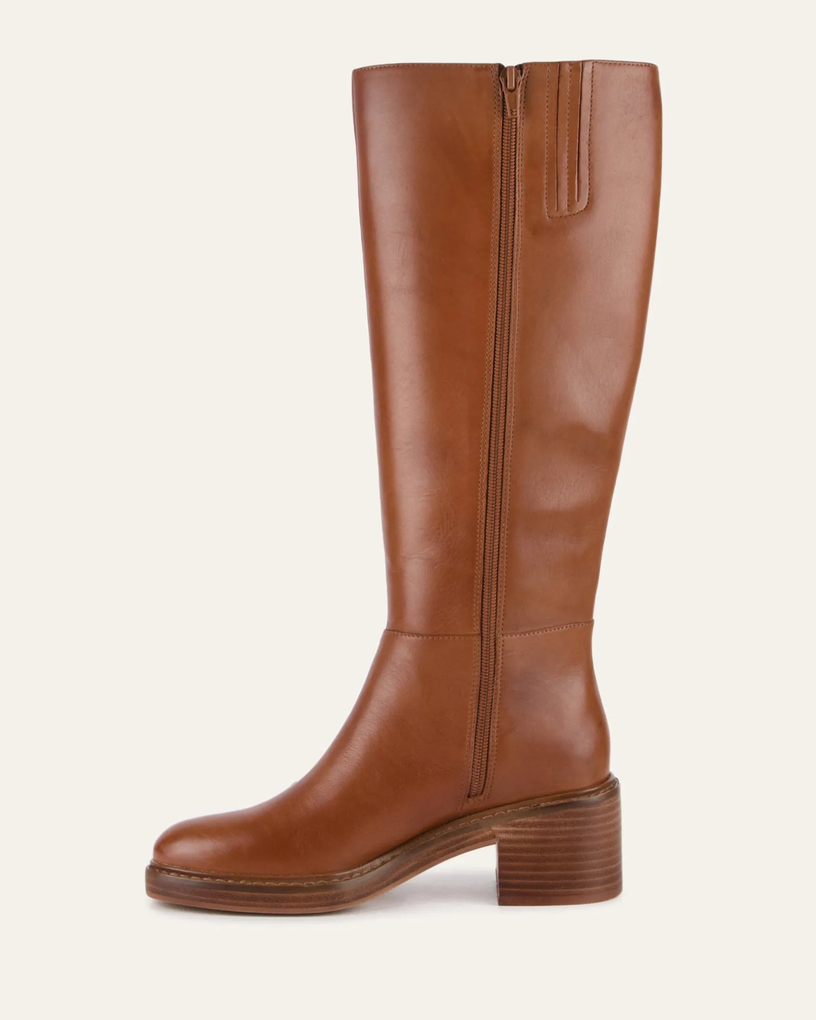 RIO KNEE BOOTS BRANDY LEATHER