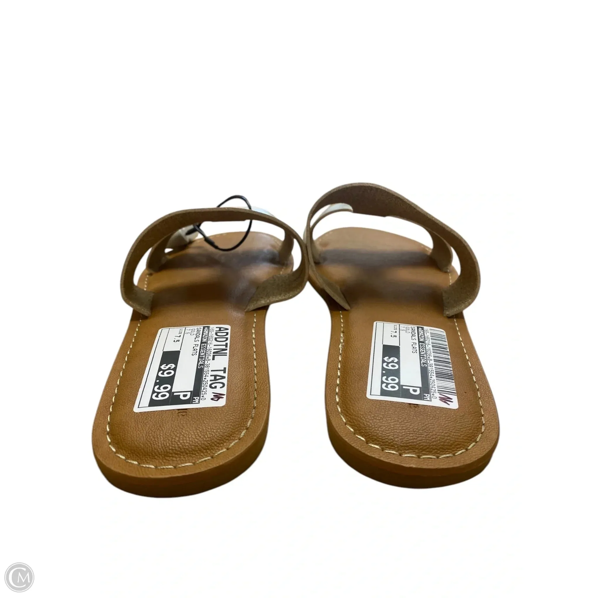 Sandals Flats By Amazon Essentials In Gold, Size: 7.5