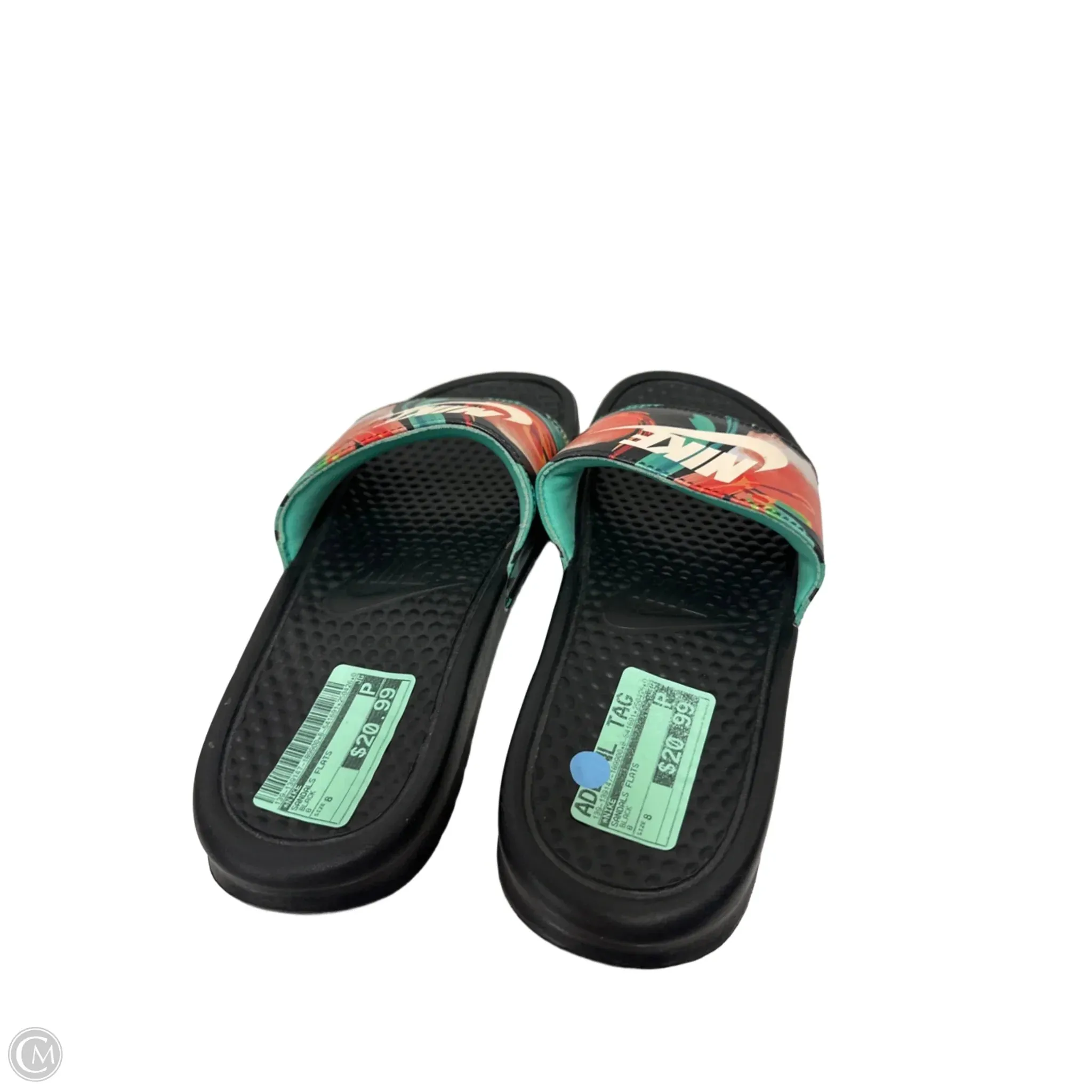 Sandals Flats By Nike In Black, Size: 8