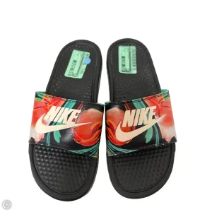 Sandals Flats By Nike In Black, Size: 8