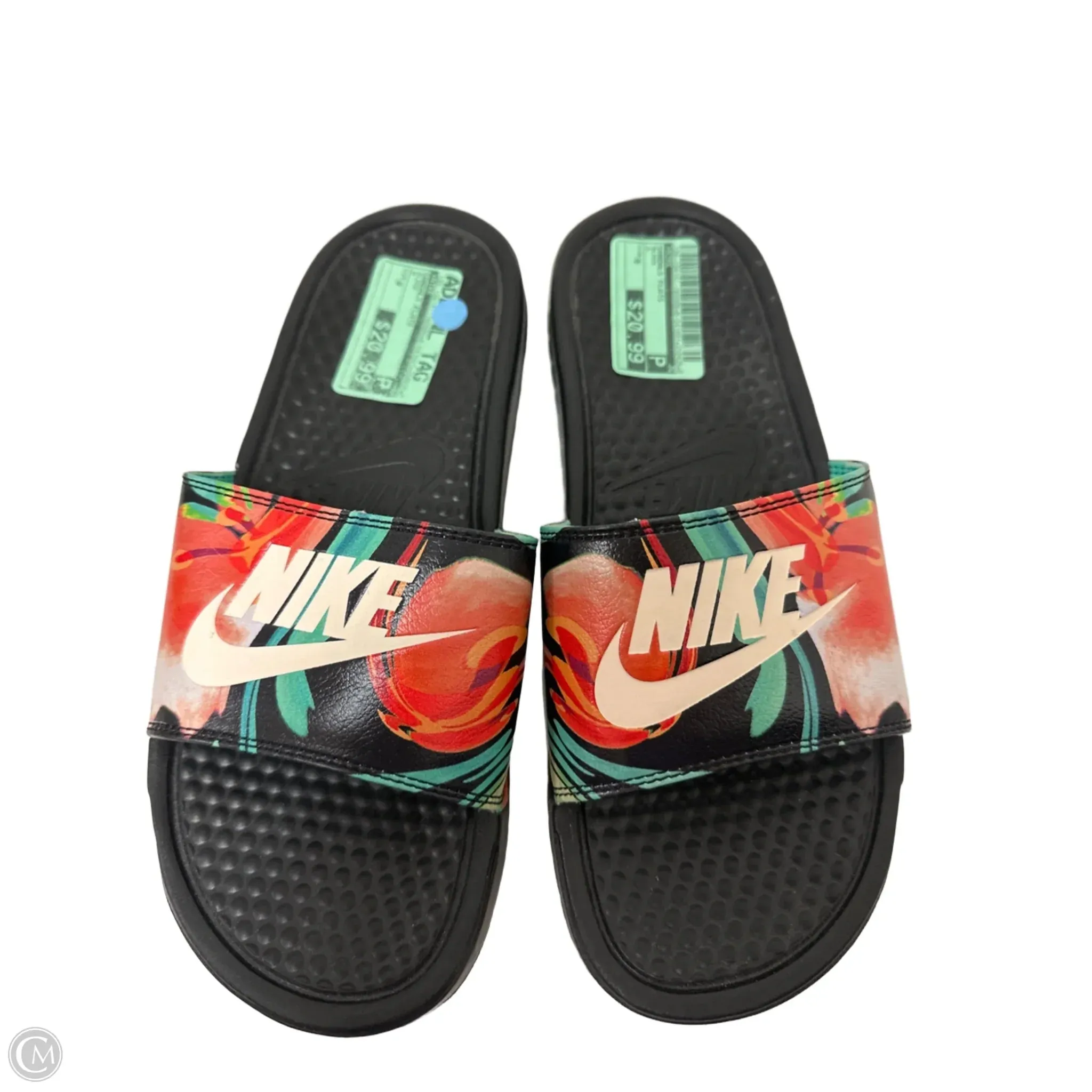 Sandals Flats By Nike In Black, Size: 8