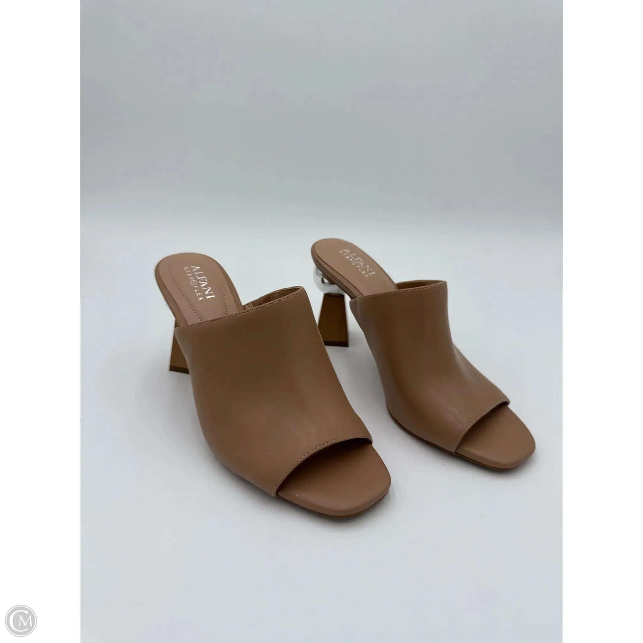 Sandals Heels Block By Alfani In Tan, Size: 9.5