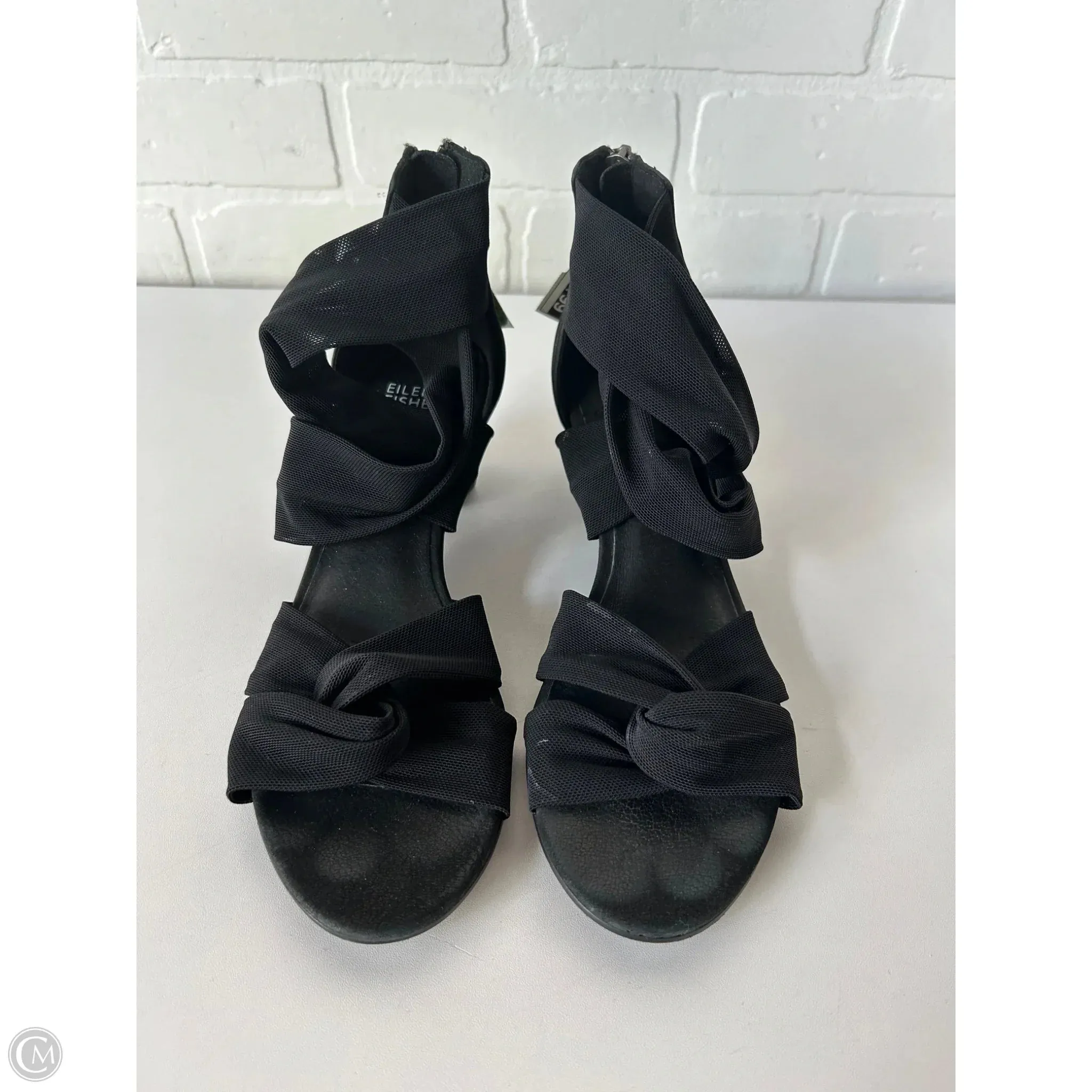 Sandals Heels Block By Eileen Fisher In Black, Size: 7.5