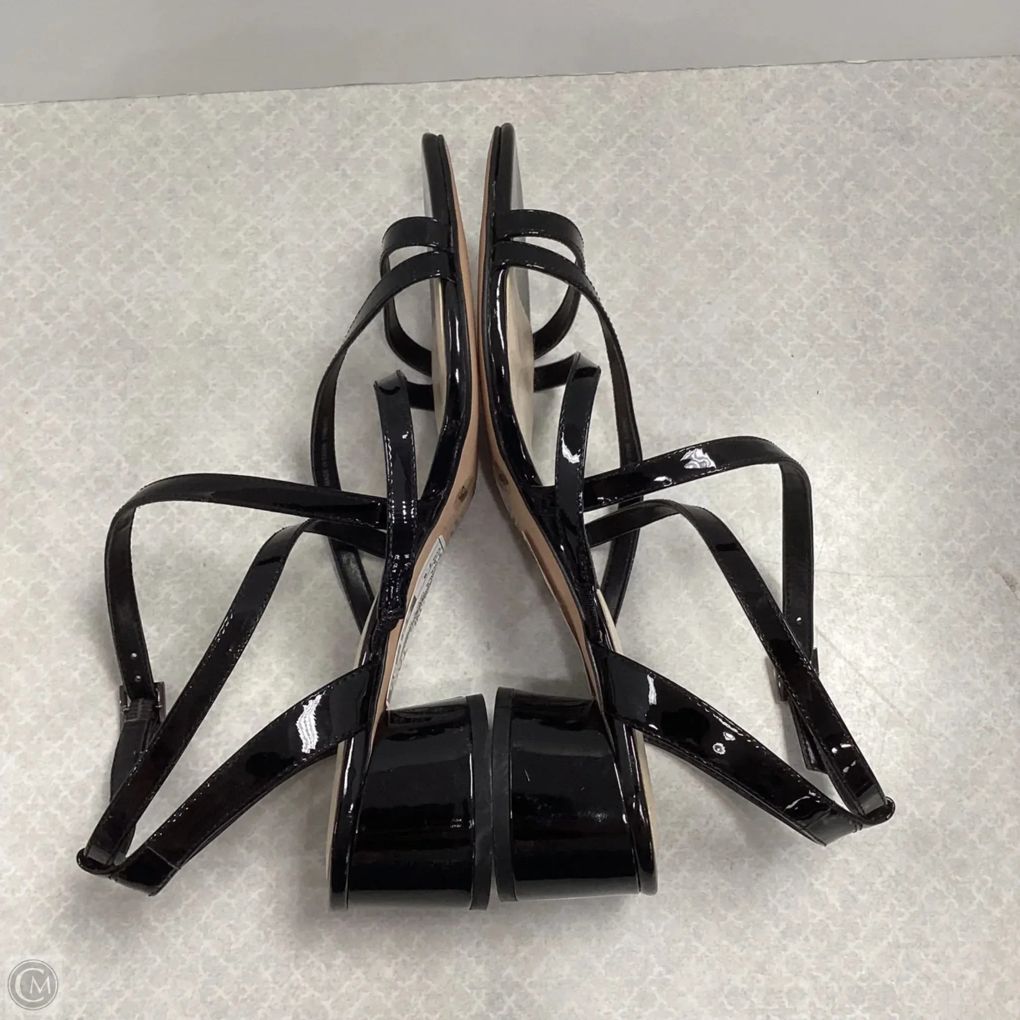 Sandals Heels Block By Enzo Angiolini In Black, Size: 7.5