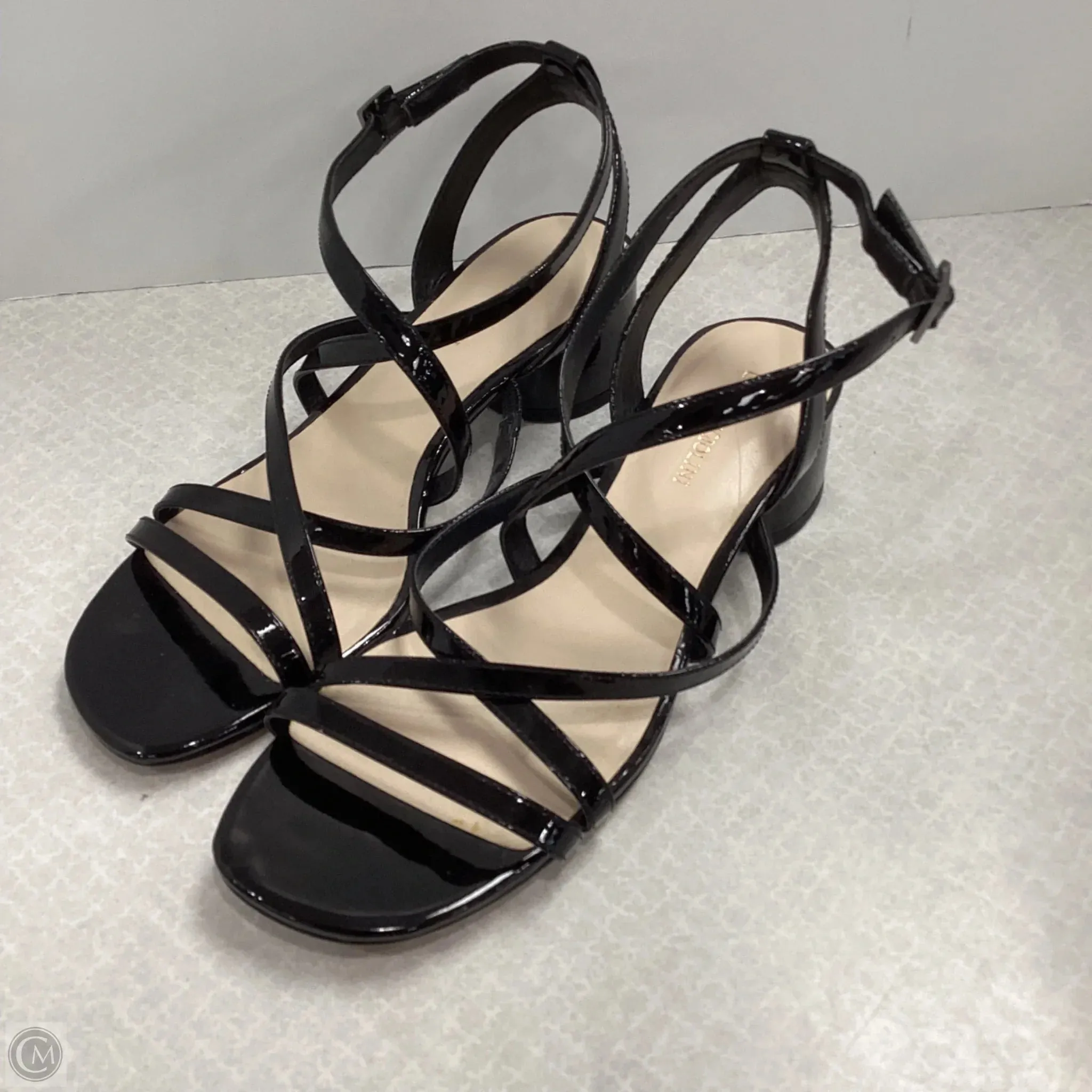 Sandals Heels Block By Enzo Angiolini In Black, Size: 7.5