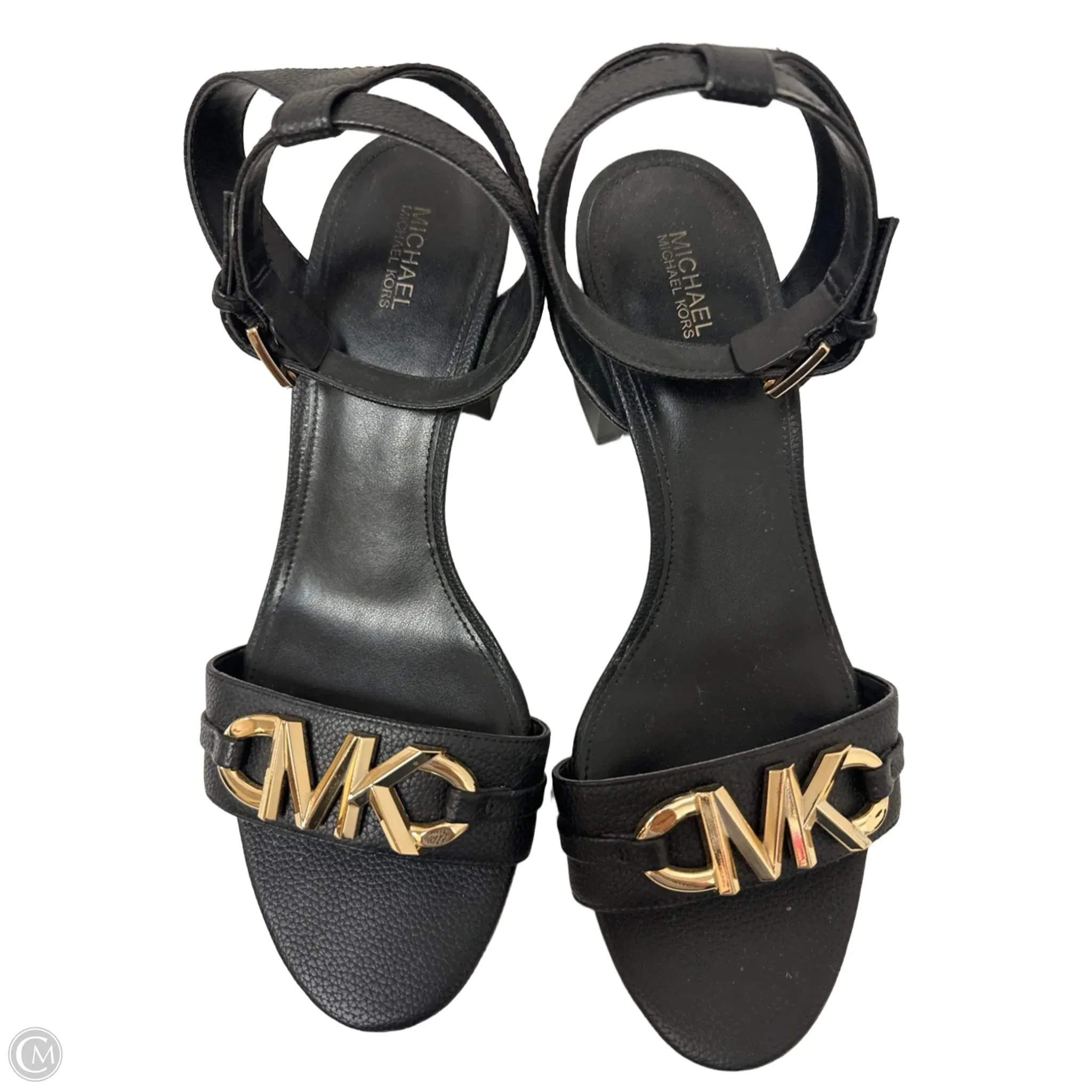 Sandals Heels Block By Michael By Michael Kors In Black, Size: 10