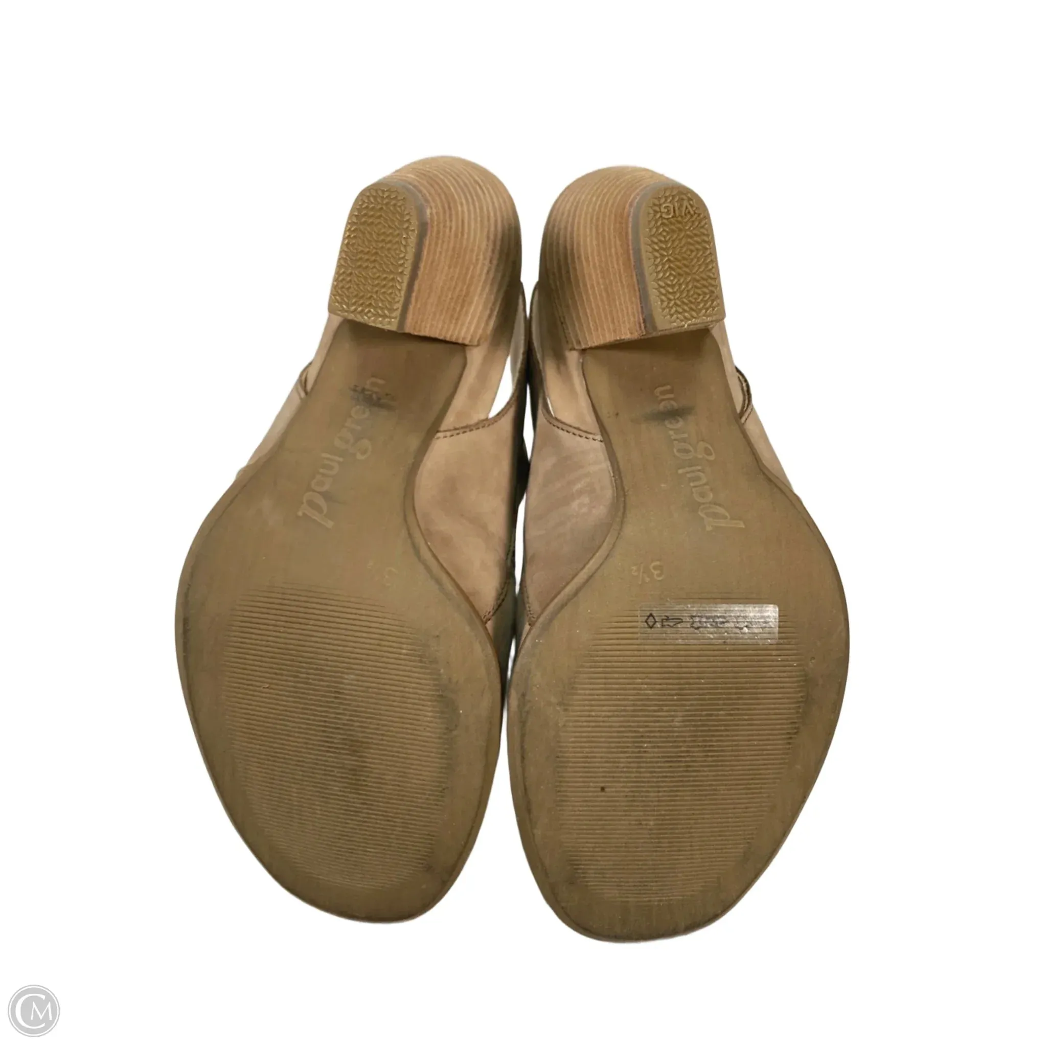Sandals Heels Block By Paul Green In Tan, Size: 6.5