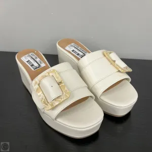 Sandals Heels Block By Unisa In Cream, Size: 8.5