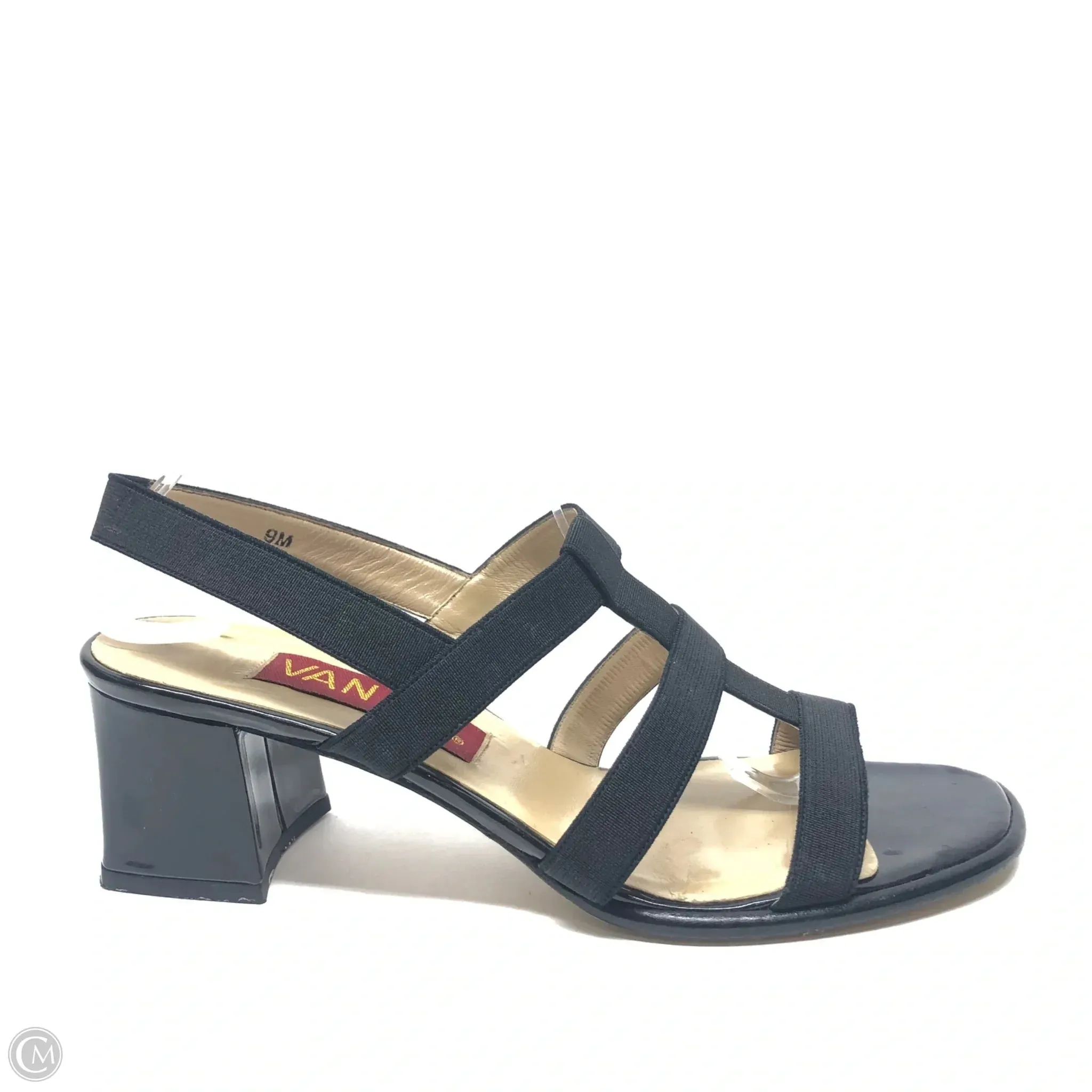Sandals Heels Block By Vaneli In Black, Size: 9