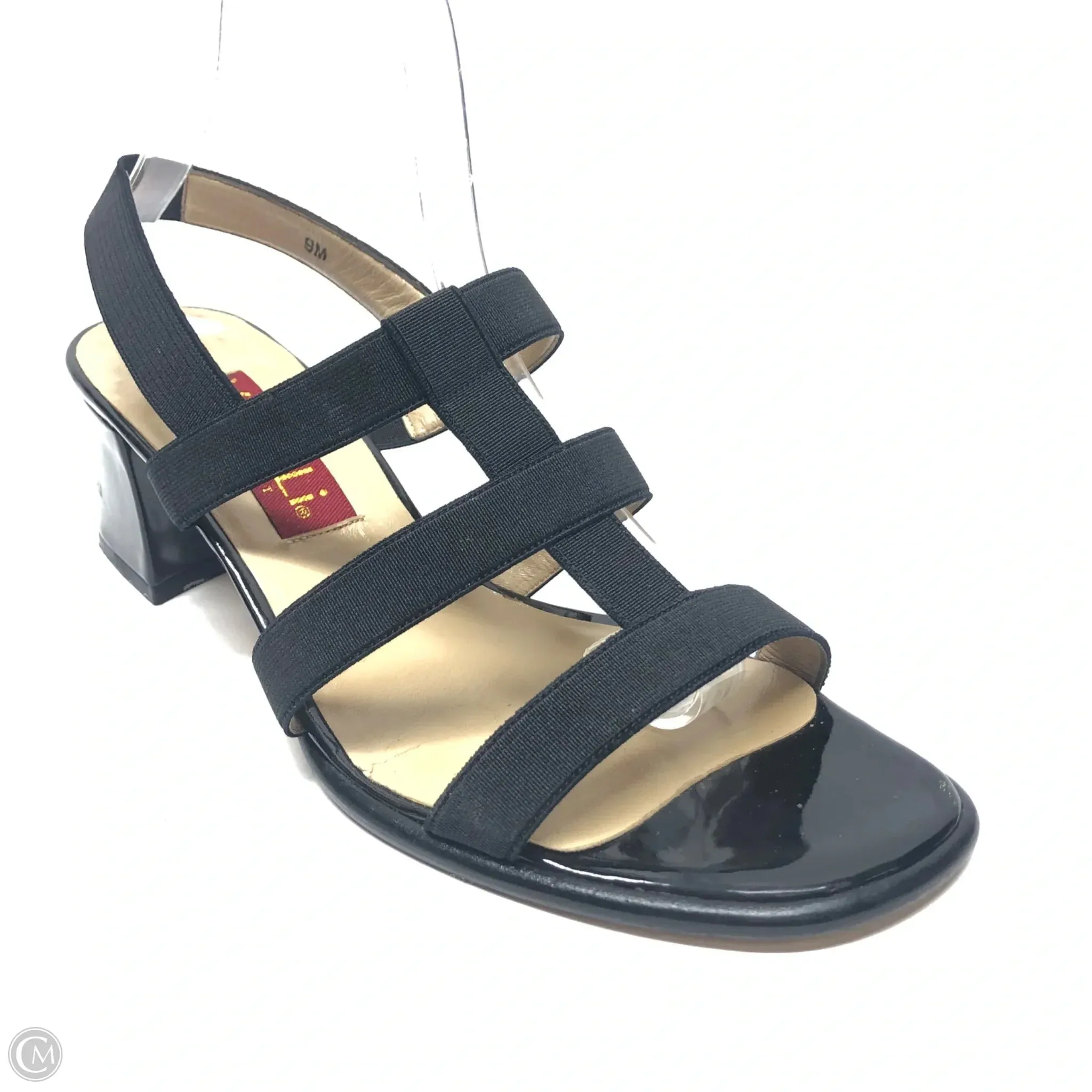 Sandals Heels Block By Vaneli In Black, Size: 9