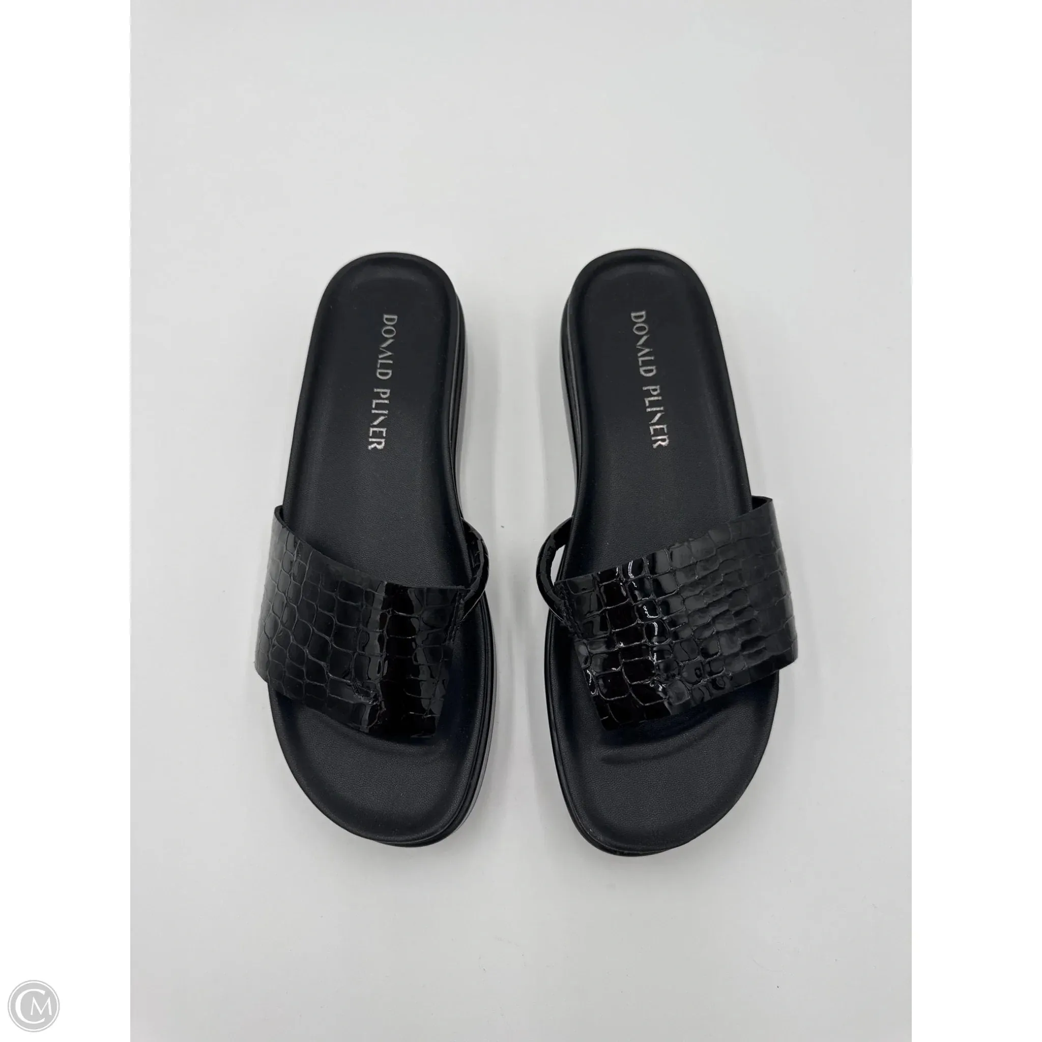 Sandals Heels Platform By Donald Pliner In Black, Size: 8