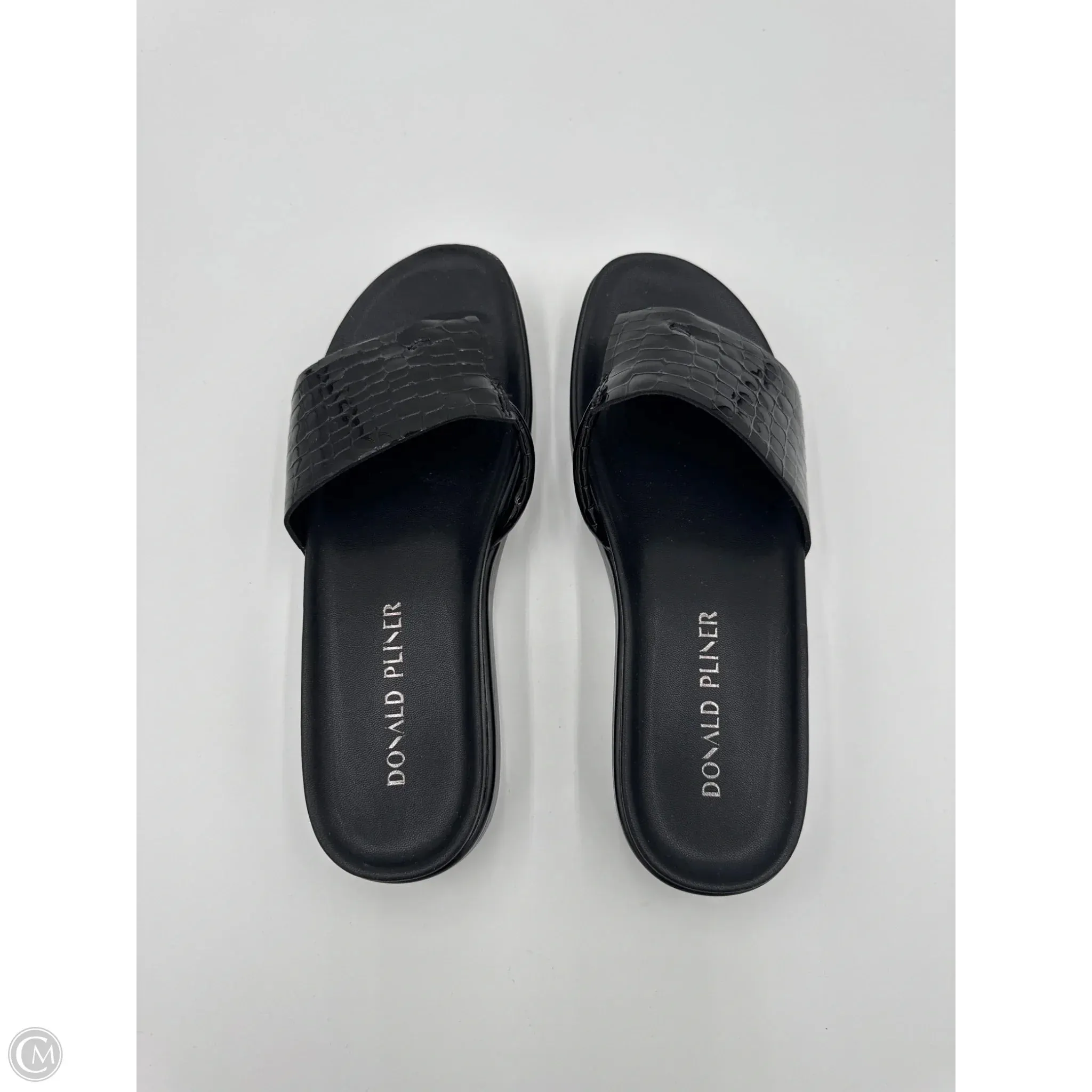Sandals Heels Platform By Donald Pliner In Black, Size: 8