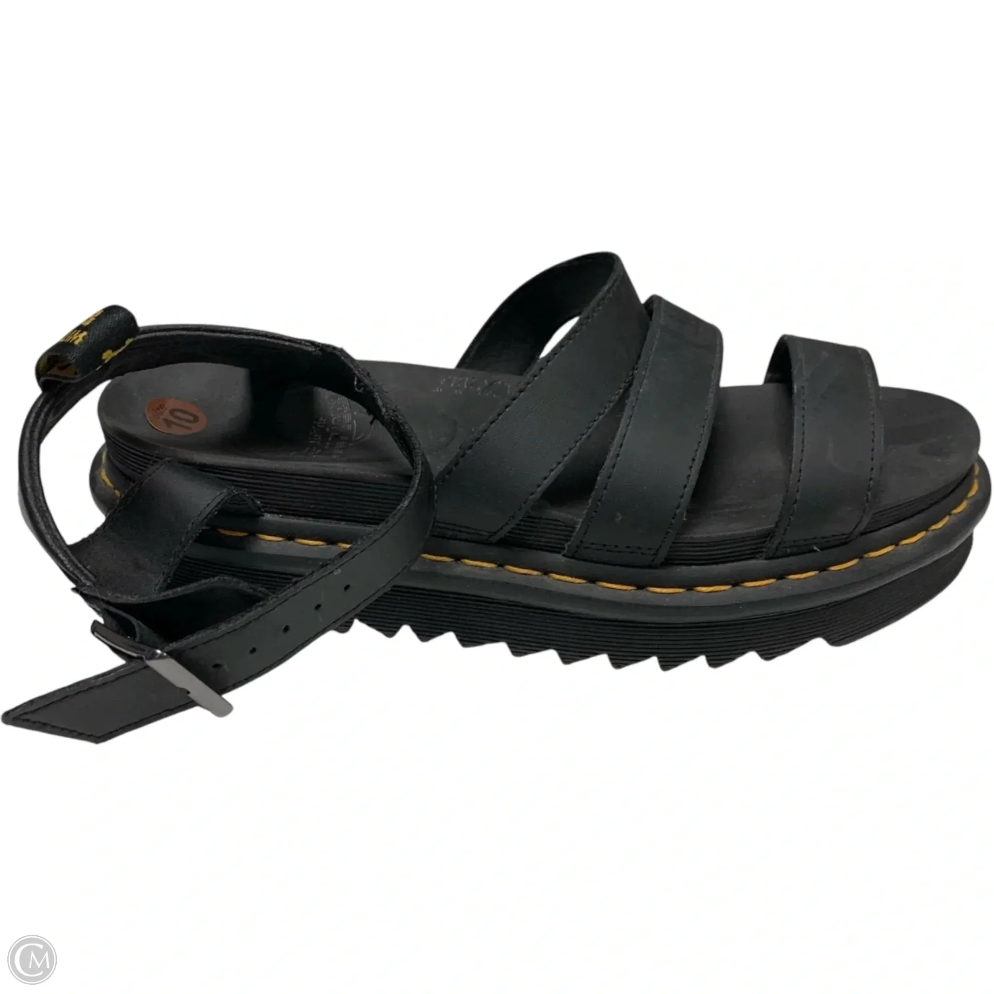 Sandals Heels Platform By Dr Martens In Black, Size: 10