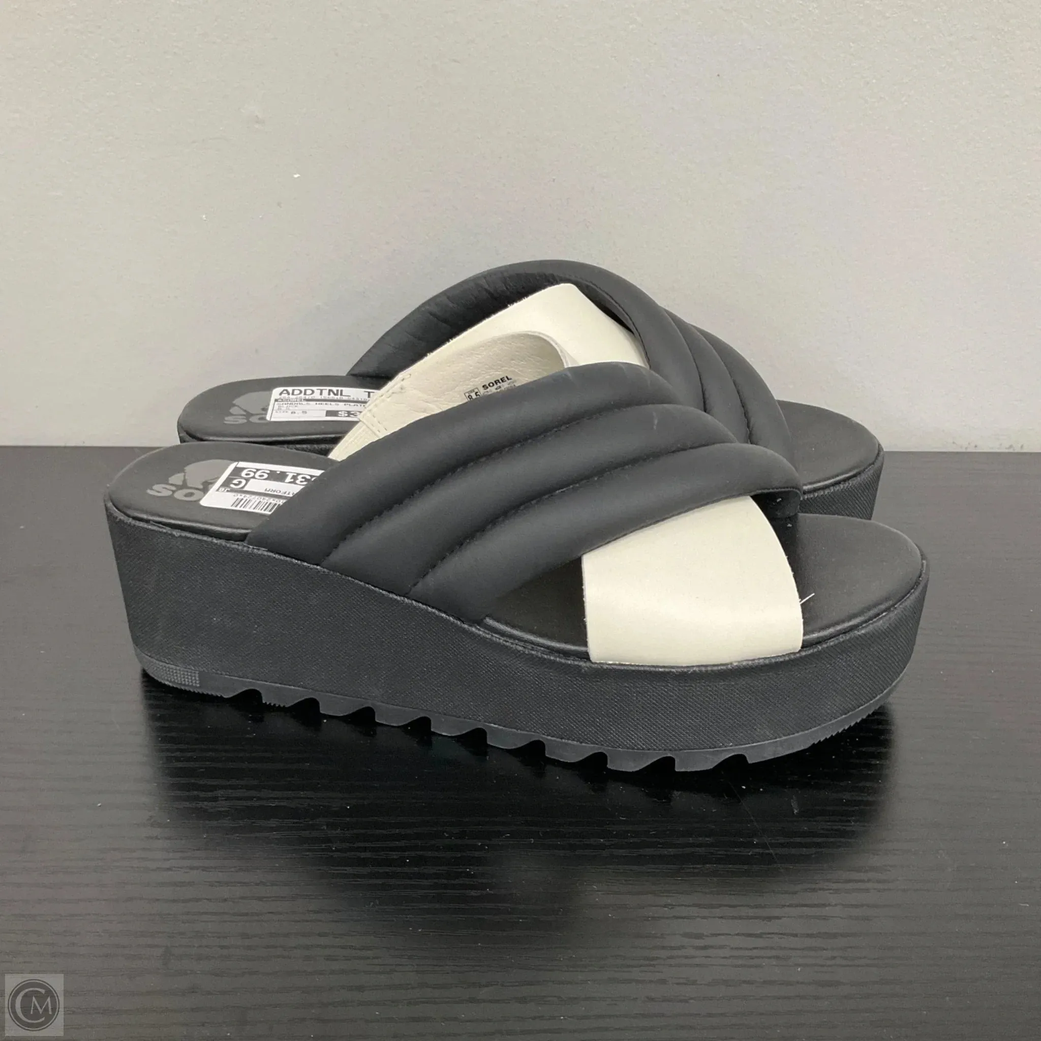 Sandals Heels Platform By Sorel In Black, Size: 8.5