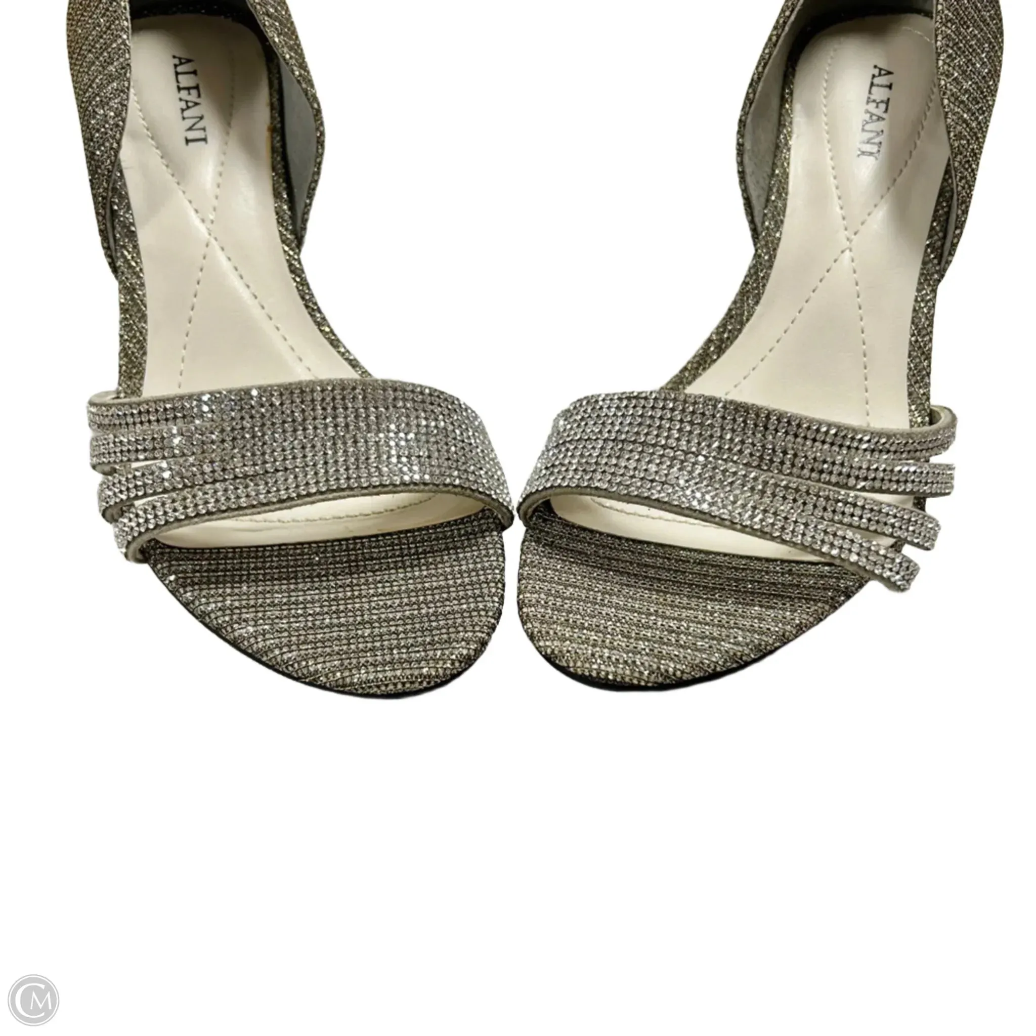 Sandals Heels Stiletto By Alfani In Silver, Size: 6