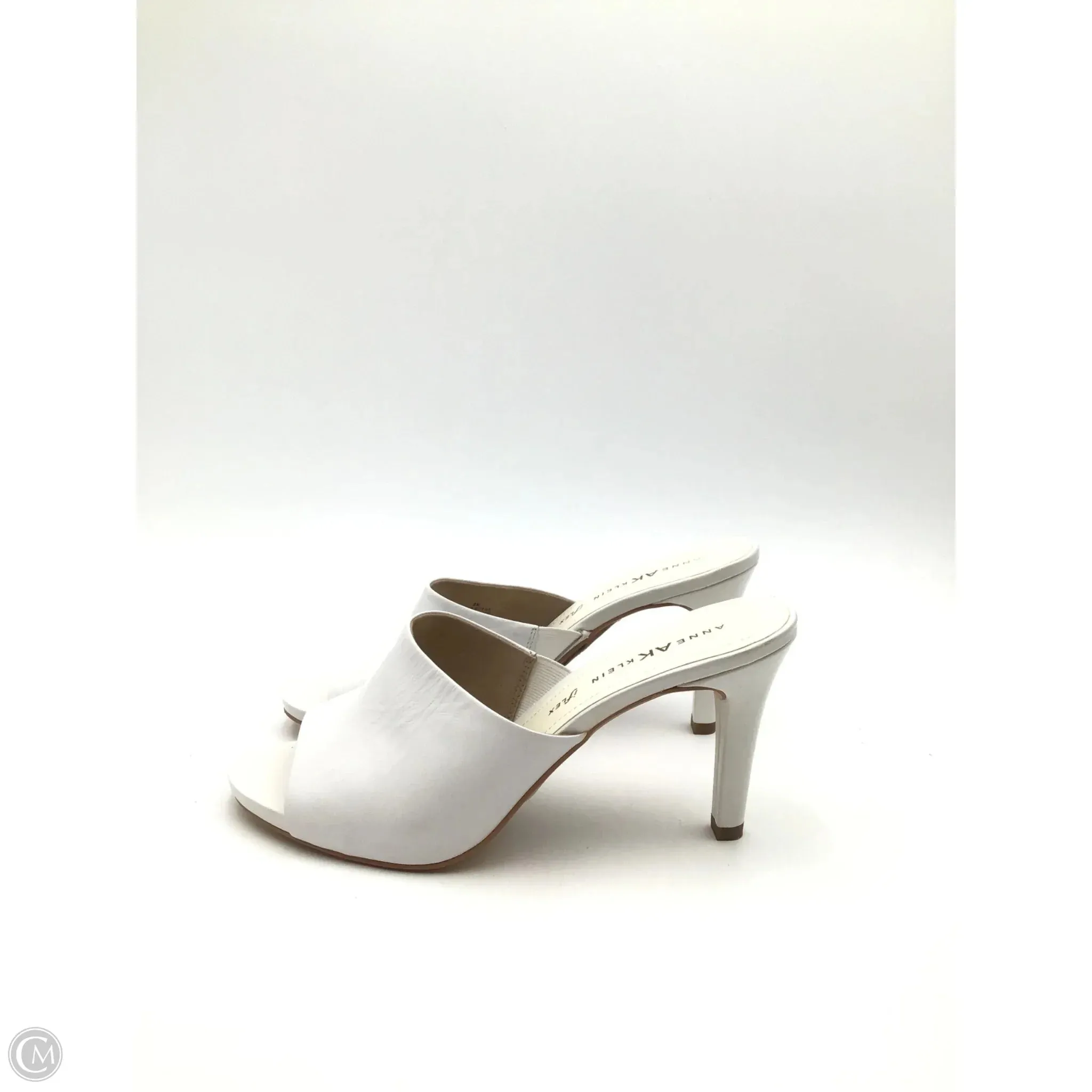 Sandals Heels Stiletto By Anne Klein In White, Size: 9