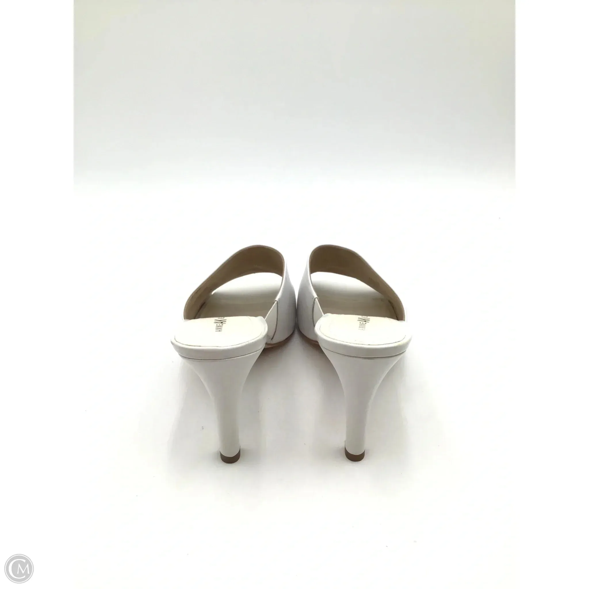 Sandals Heels Stiletto By Anne Klein In White, Size: 9