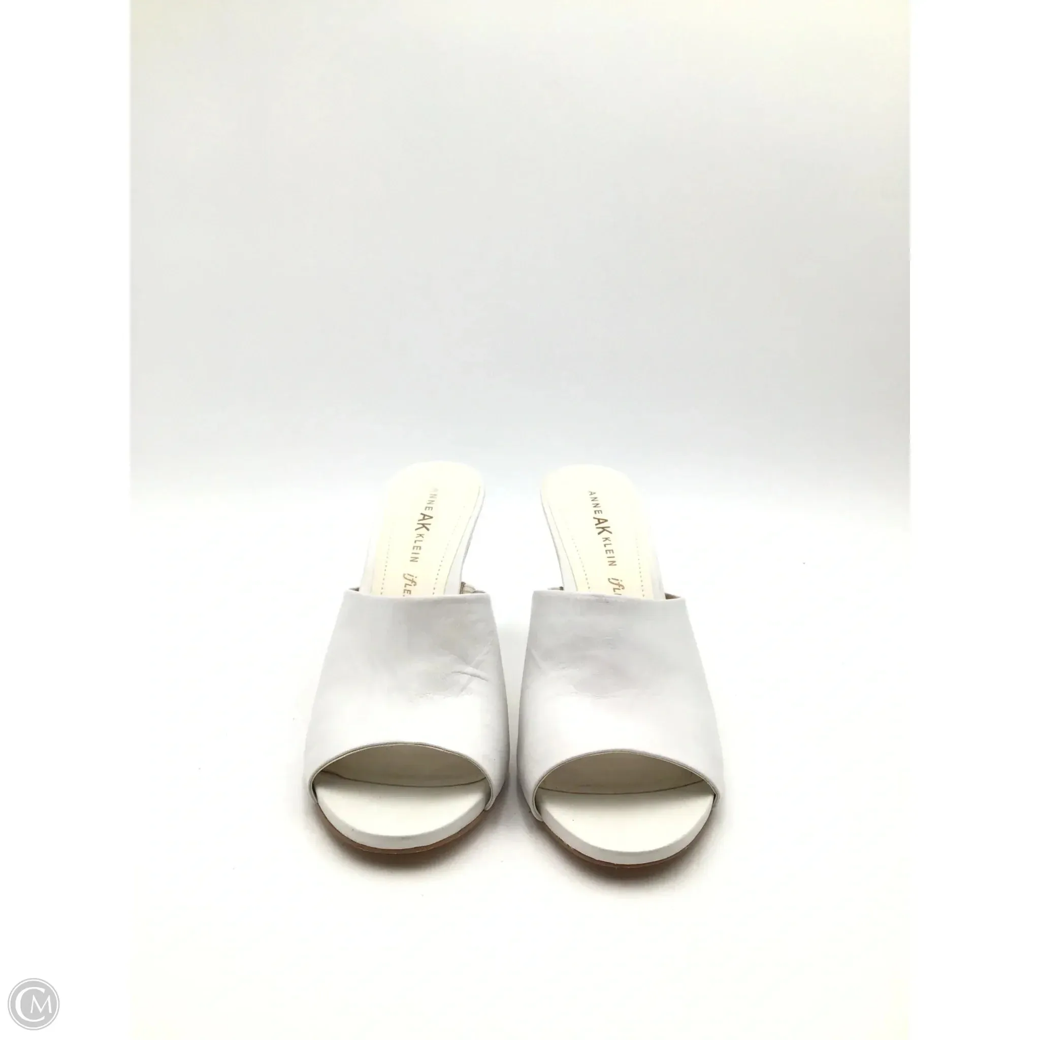 Sandals Heels Stiletto By Anne Klein In White, Size: 9