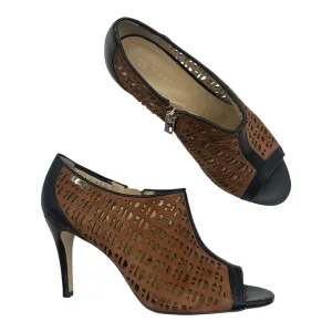 Sandals Heels Stiletto By Calvin Klein In Black & Brown, Size:8.5