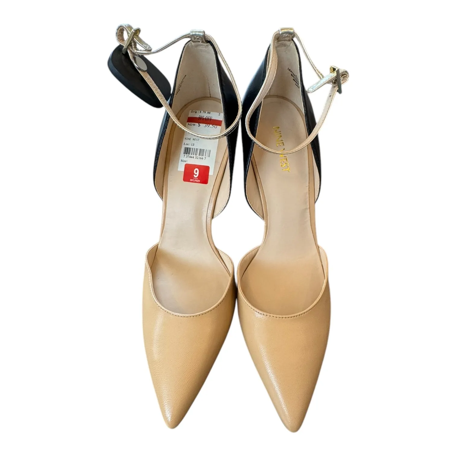 Shoes Heels Stiletto By Nine West In Black & Tan, Size:9