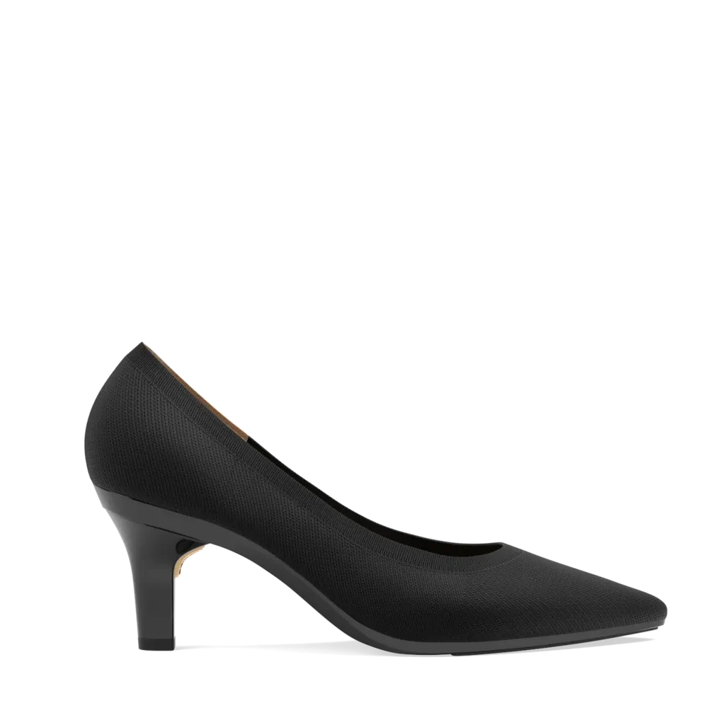 The Pump - Coal Knit   Stiletto Heel Kit 3 Coal - FINAL SALE