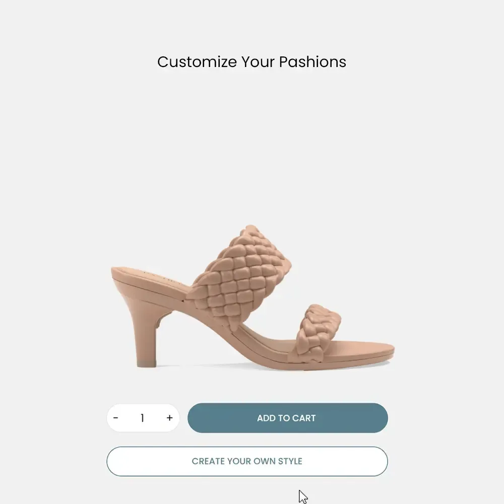 The Slide - Latte Braid   Stiletto Heel Kit 3 Latte - FINAL SALE