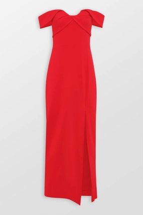 Viviana Crepe Long Evening Dress
