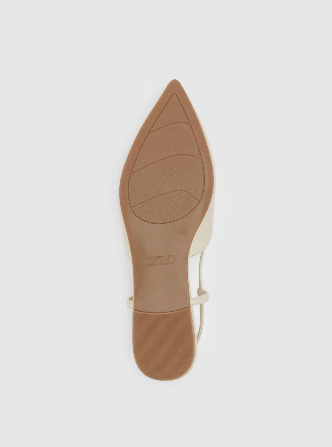 White Bemas Sling Back Flats