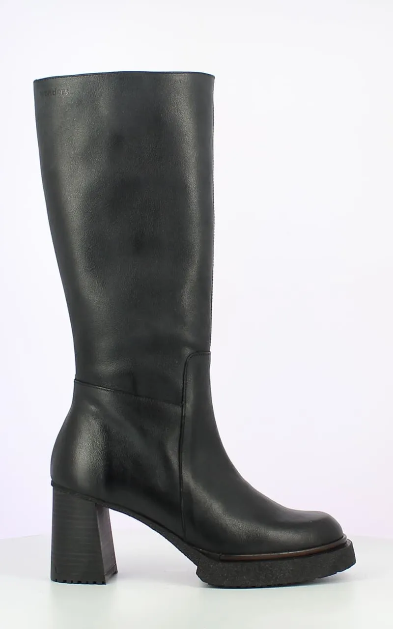 Wonders- Verona Tall Boot in Black