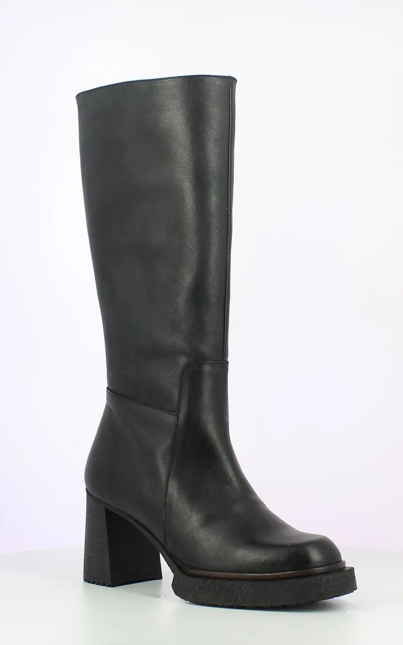 Wonders- Verona Tall Boot in Black