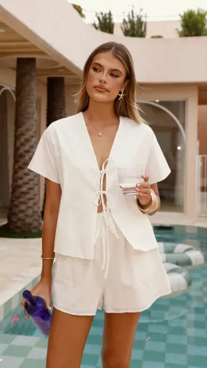 Zella Top and Shorts Set - White